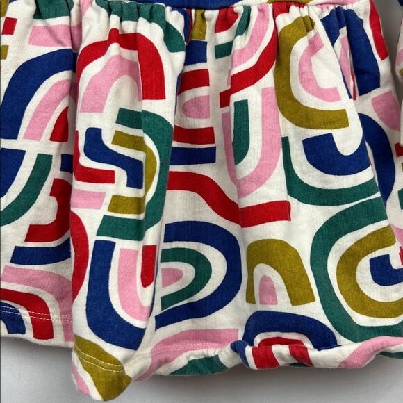 Hanna Andersson rainbow Frenchn terry sweatshirt rainbow print dress 2T (85 cm) - Picture 8 of 13